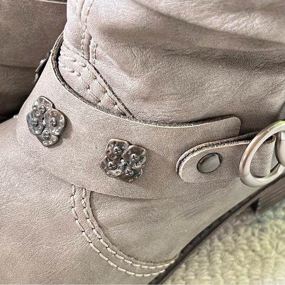 RIEKER PEGGY 98 DIESEL SUEDE LEATHER STUDDED MOTO ANKLE BOOTS SIZE 8 - Picture 5 of 15